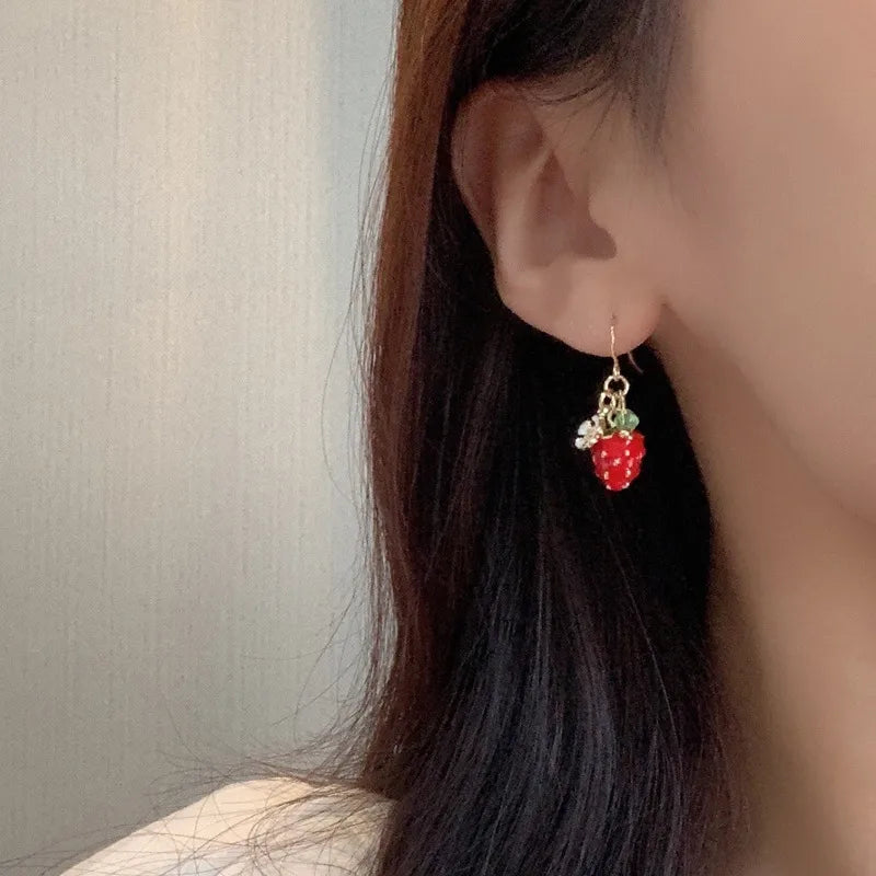 🍓 Strawberry Blossom Drop Earrings 🌼✨B2F1