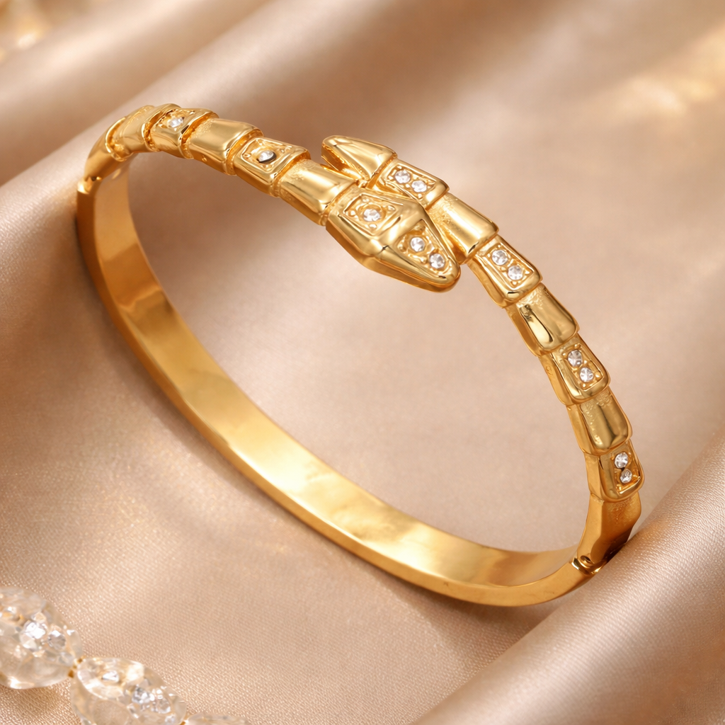 Gold Snake Bangle Bracelet ✨