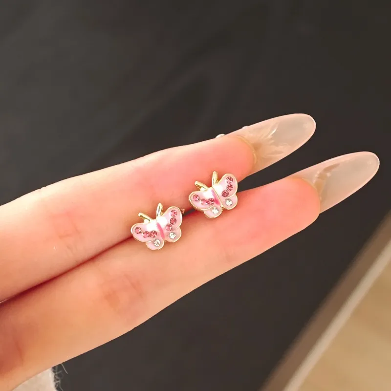 Pink Butterfly Stud Earrings 💖✨B2F1