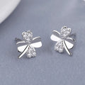 Sterling Silver Lucky Clover Stud Earrings 🍀✨