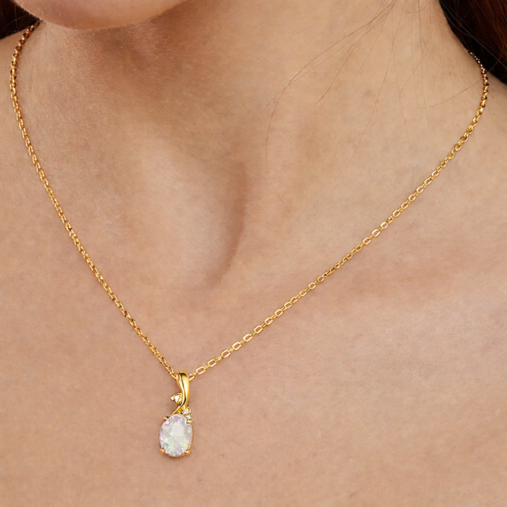 Rainbow Opal Drop Necklace 🌈💎