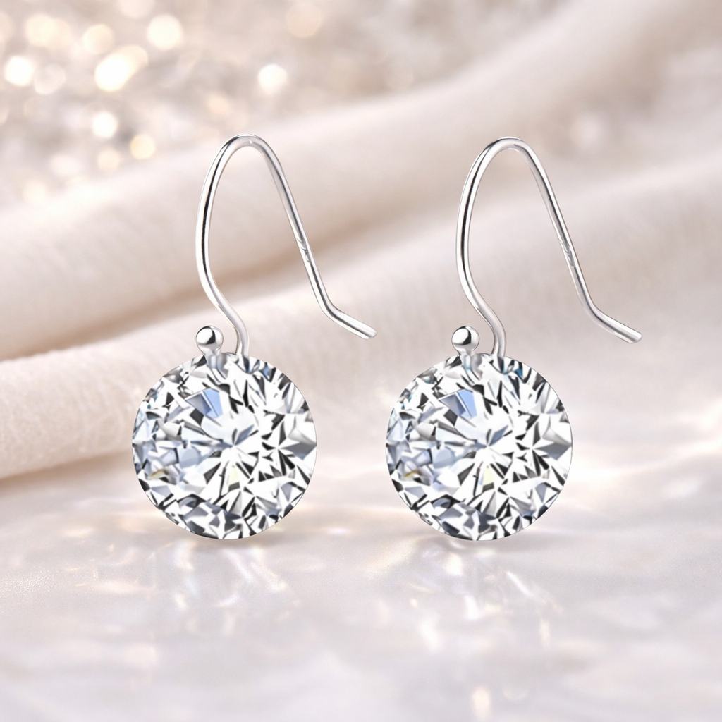 Sterling Silver Sparkle Drop Earrings ✨💎