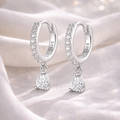 925 Sterling Silver Teardrop Drop Earrings 🤍