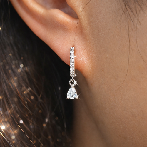 925 Sterling Silver Teardrop Drop Earrings 🤍