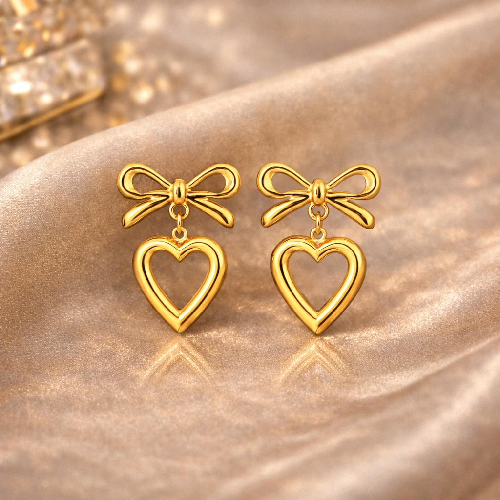 ✨ 18K Gold Plated Stainless Steel Statement Earrings