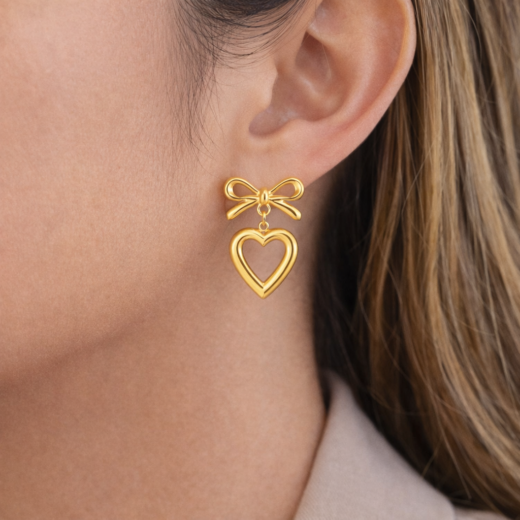 ✨ 18K Gold Plated Stainless Steel Statement Earrings