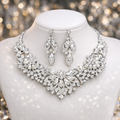 Luxury Crystal Statement Necklace & Earring Set 💎