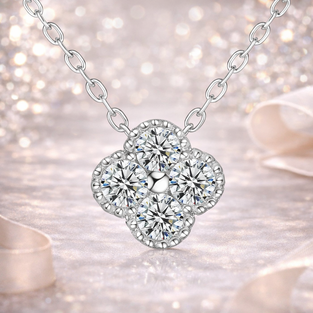✨ 925 Sterling Silver Clover Necklace