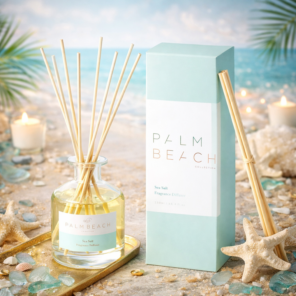 🌊 Sea Salt Fragrance Diffuser 250ml Palm Beach 🕯️ - Clean, cool, revitalising