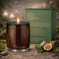 🌿 Fig Leaf, Cypress, Cedarwood & Moss Scented Soy Candle (400g) By Urban Rituelle 🌿🪵🌱 - warm, woody, slightly sweet