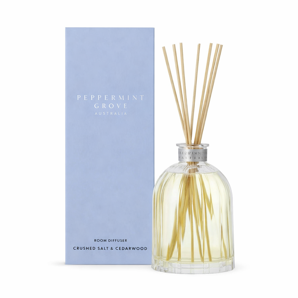 Peppermint Grove Crushed Salt & Cedarwood Fragrance Diffuser 350ml - Clean, woody, and invigorating🧂🪵🌊