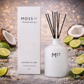 🥥 Coconut & Lime 275ml Fragrance Diffuser – Moss St. Fragrances 🍋🌴✨ - Zesty, creamy