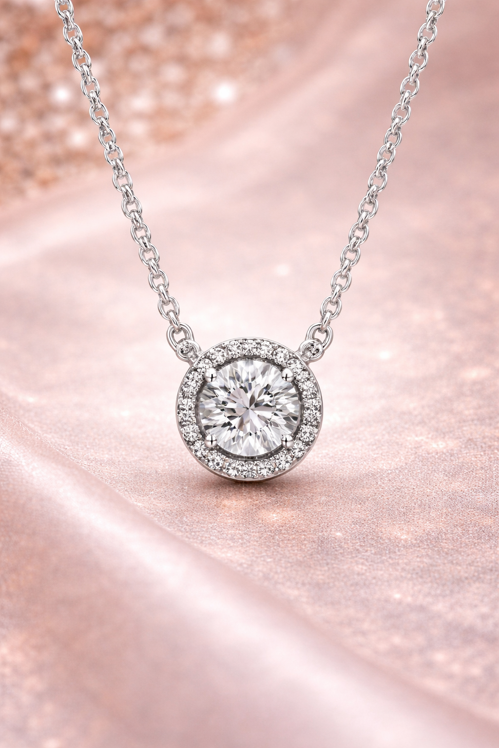 ✨ Classic Halo Stud Earrings – Timeless Silver Sparkle 🤍