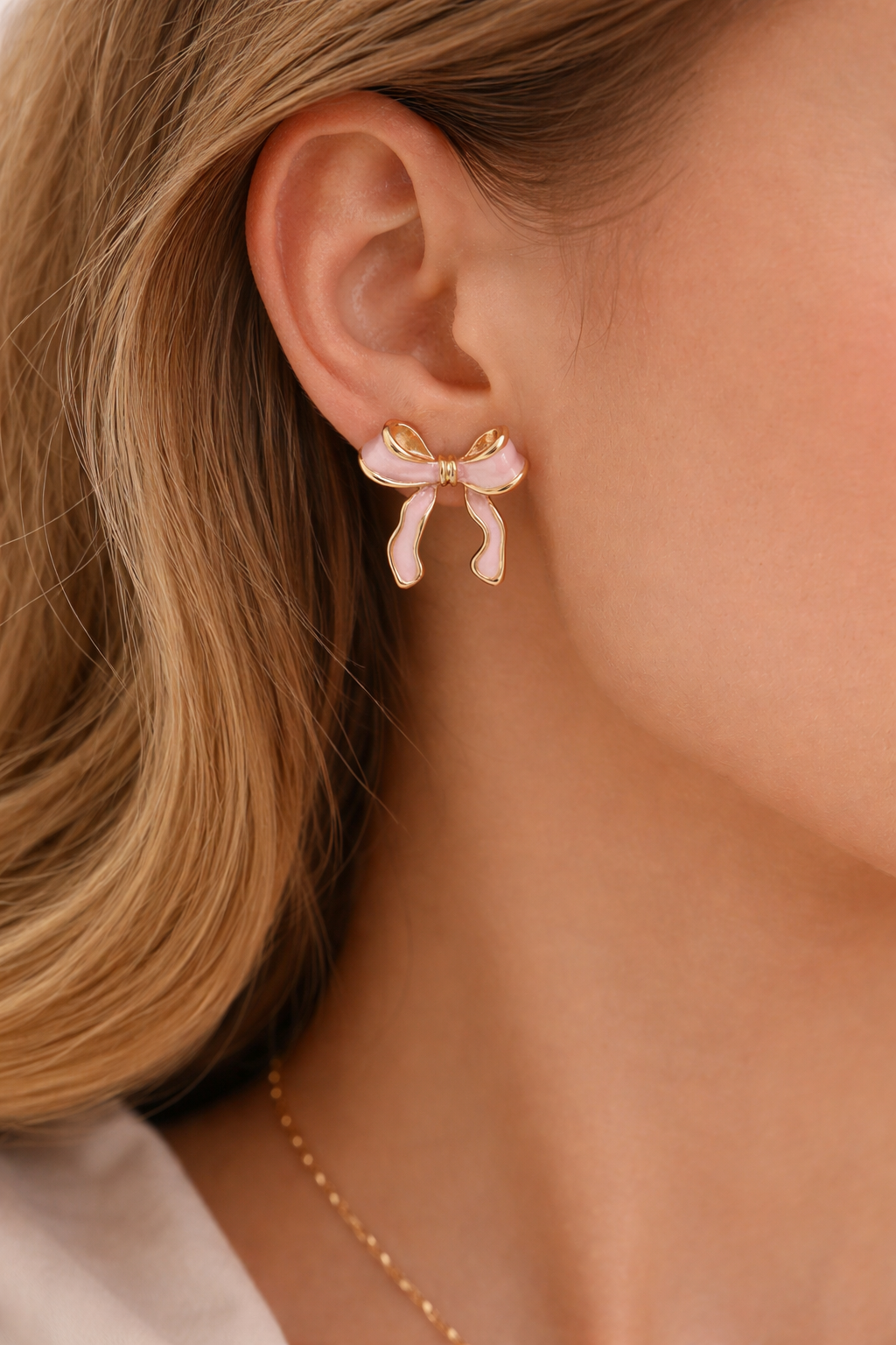 18K Gold Plated Pearl Link Necklace ✨