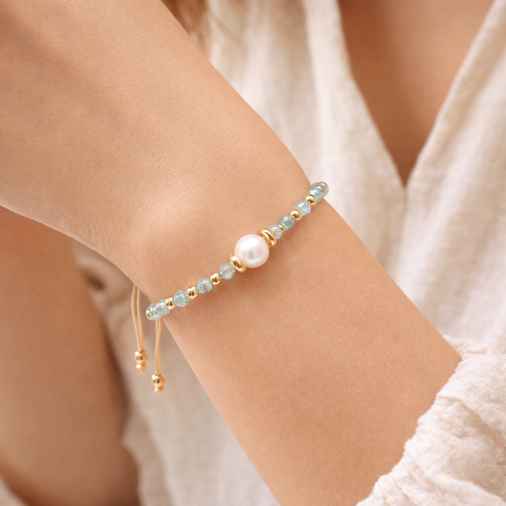 Ocean Pearl Adjustable Bracelet 🌊🤍 |