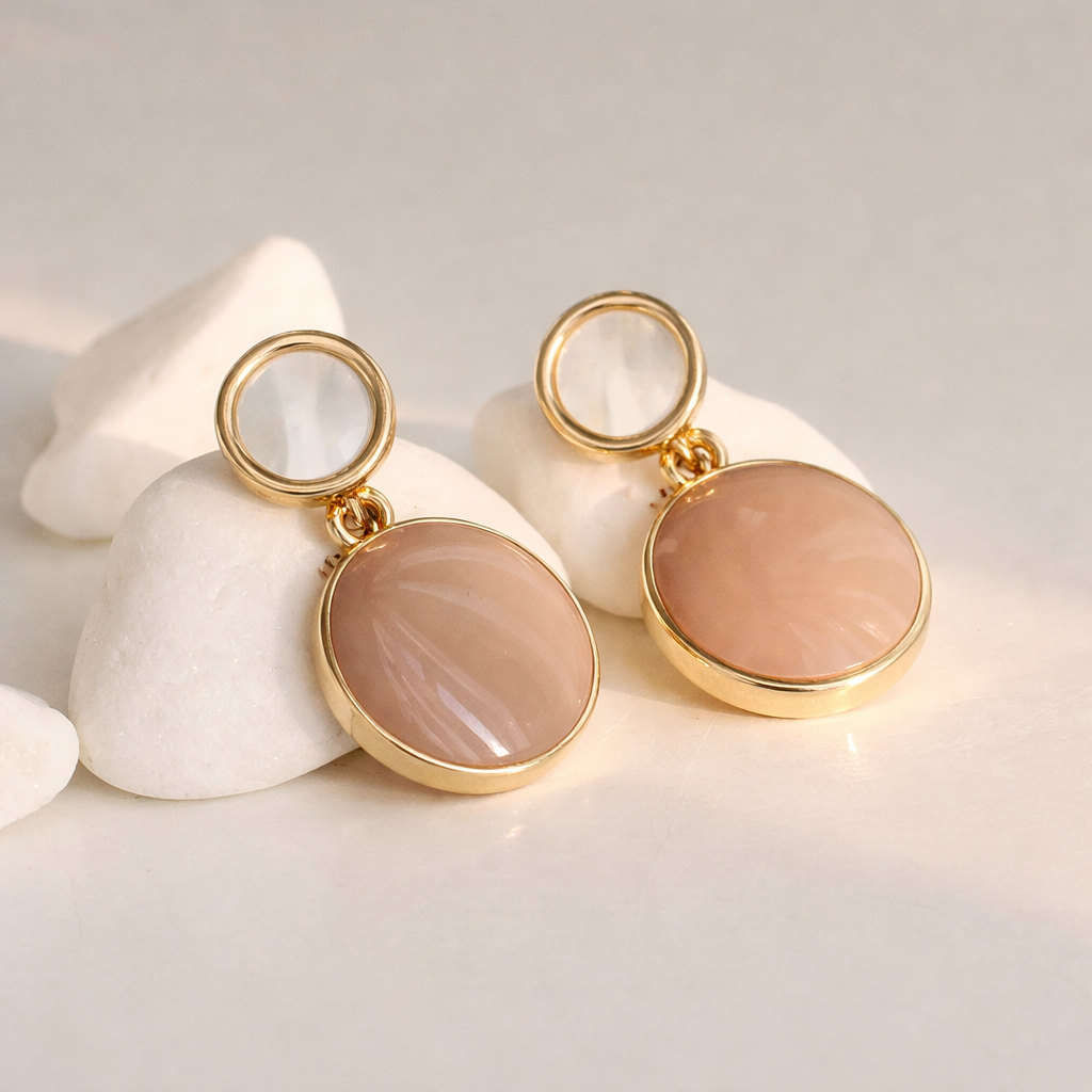 Mother-of-Pearl & Cat’s Eye Drop Earrings 🤍✨ | B2F1