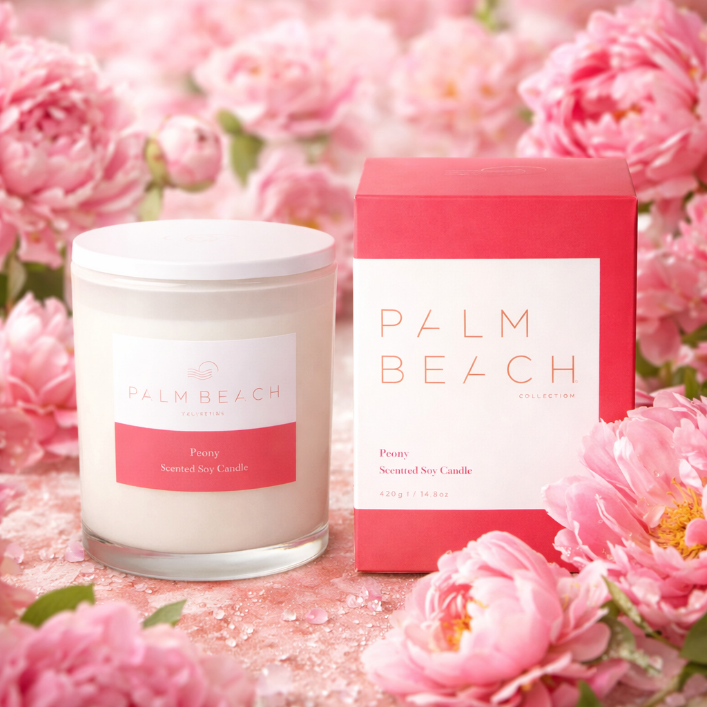 🌸 Posy Candle 420g Palm Beach 💖🕯️- Delicate, elegant