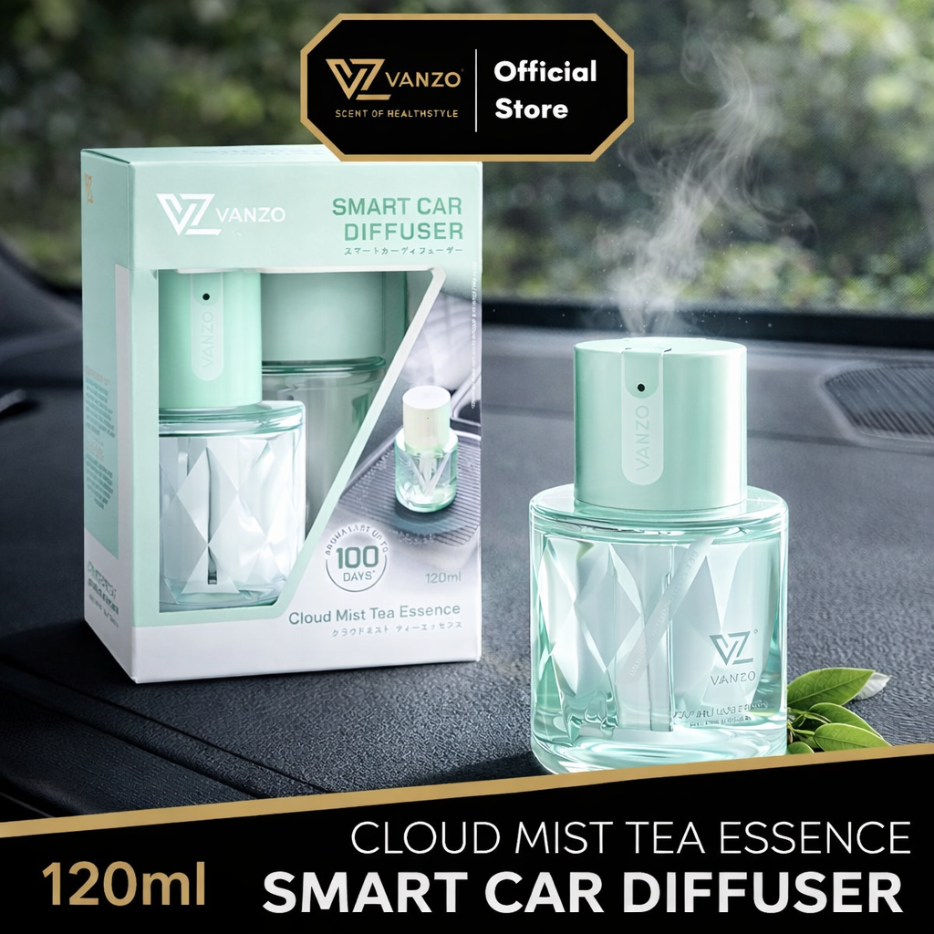 🌿 Cloud Mist Tea Essence (120ML) VANZO Smart Car Diffuser 🚗☁️✨ - Clean, airy, grounding