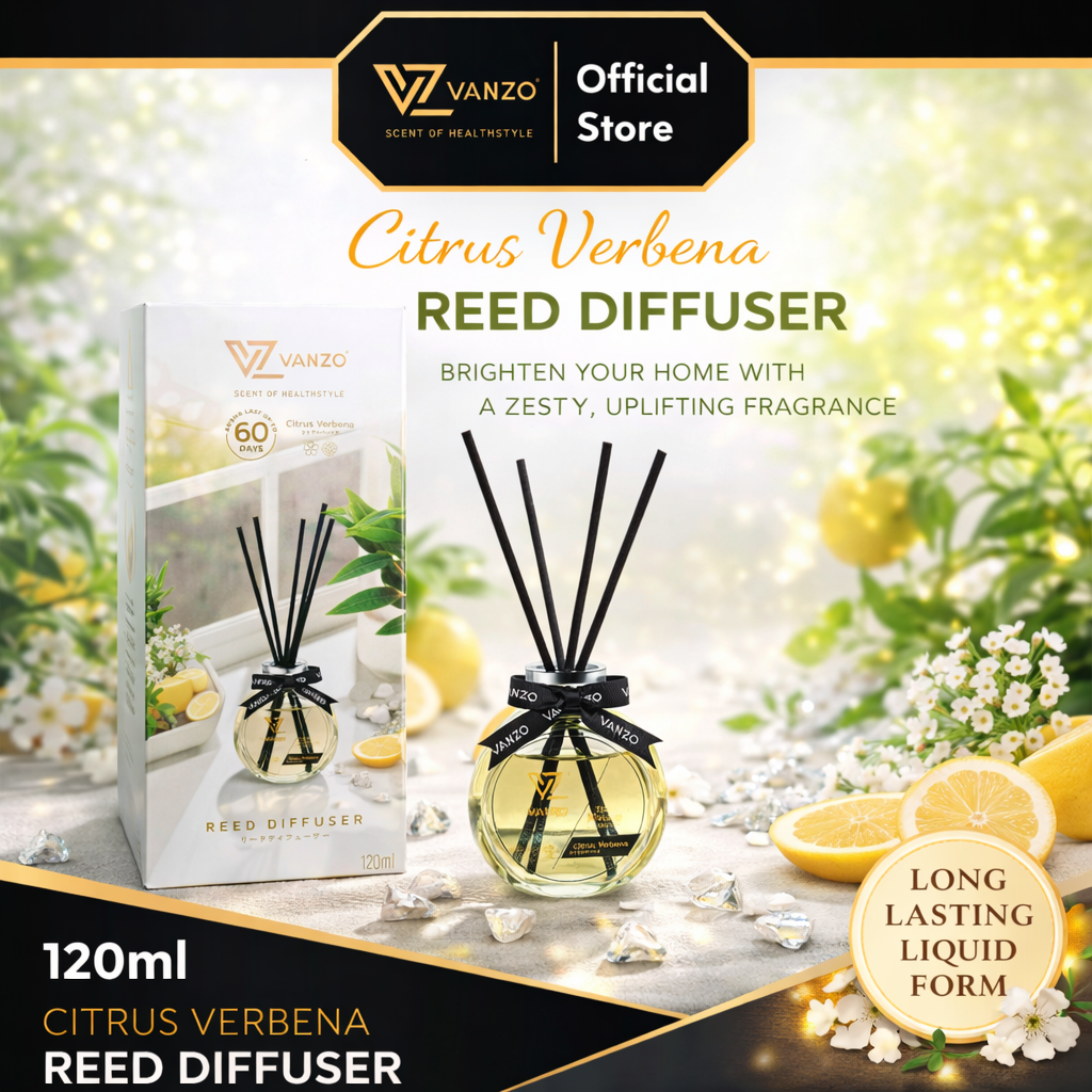 VANZO Reed Diffuser – Citrus Verbena (120ML) 🍋🌿