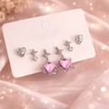 Cosmic Heart Stud Earrings Set 💕✨B2F1