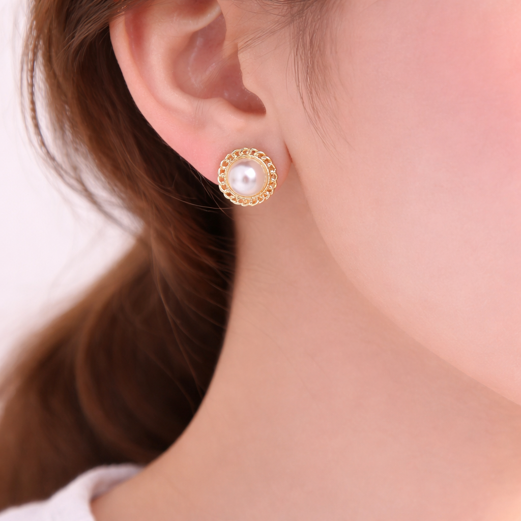 Classic Pearl Stud Earrings ✨B2F1