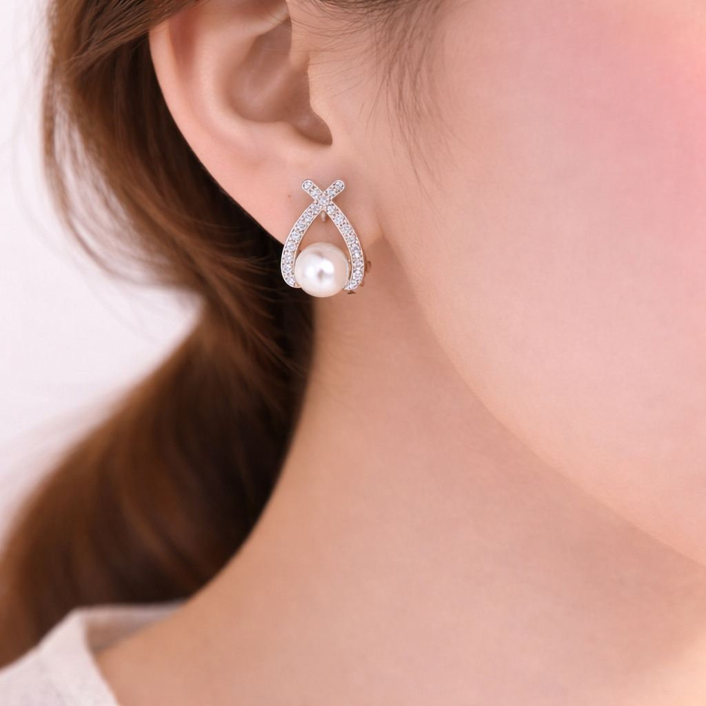 Elegant Pearl Teardrop Stud Earrings ✨B2F1