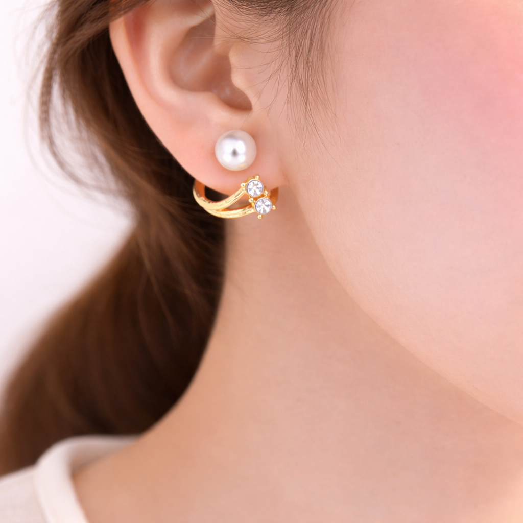 Pearl Ear Cuff Stud Earrings ✨B2F1