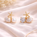 Ocean Star Asymmetrical Stud Earrings ✨🌊
