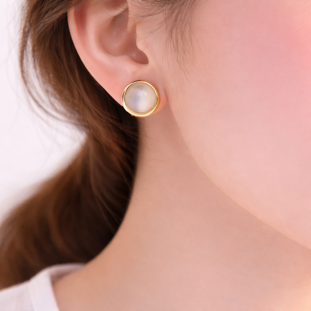 Minimal Gold Circle Stud Earrings ✨B2F1