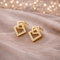 ✨ Luxe Double Square Crystal Stud Earrings 💛B2F1