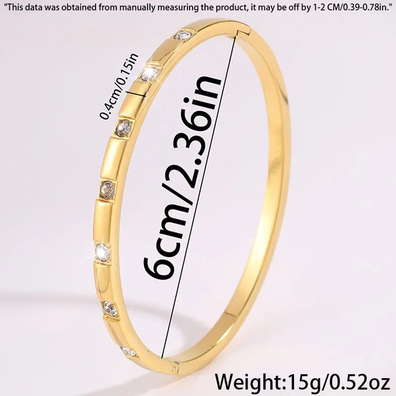 ✨ 18K PVD Gold Plated Stainless Steel Bangle
