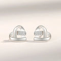 🤍 925 Sterling Silver Heart Stud Earrings ✨
