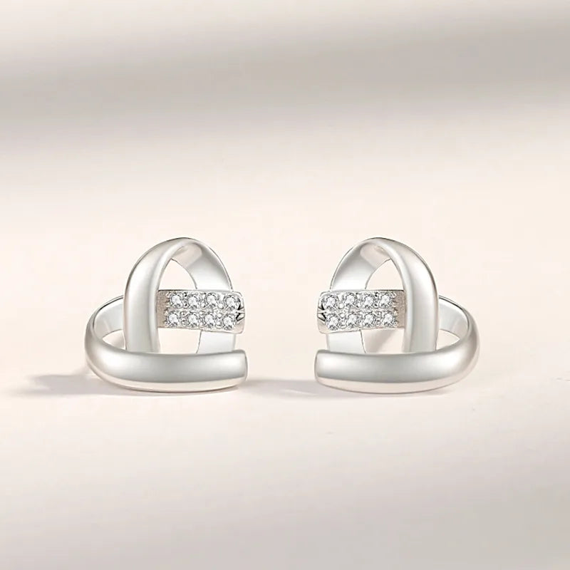 🤍 925 Sterling Silver Heart Stud Earrings ✨