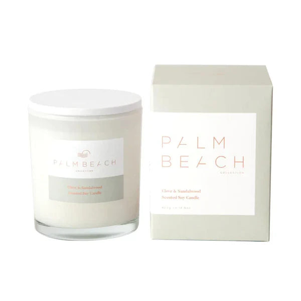 🪵 Clove & Sandalwood Candle 420g – Palm Beach ✨🔥- Spicy, woody, deeply comforting