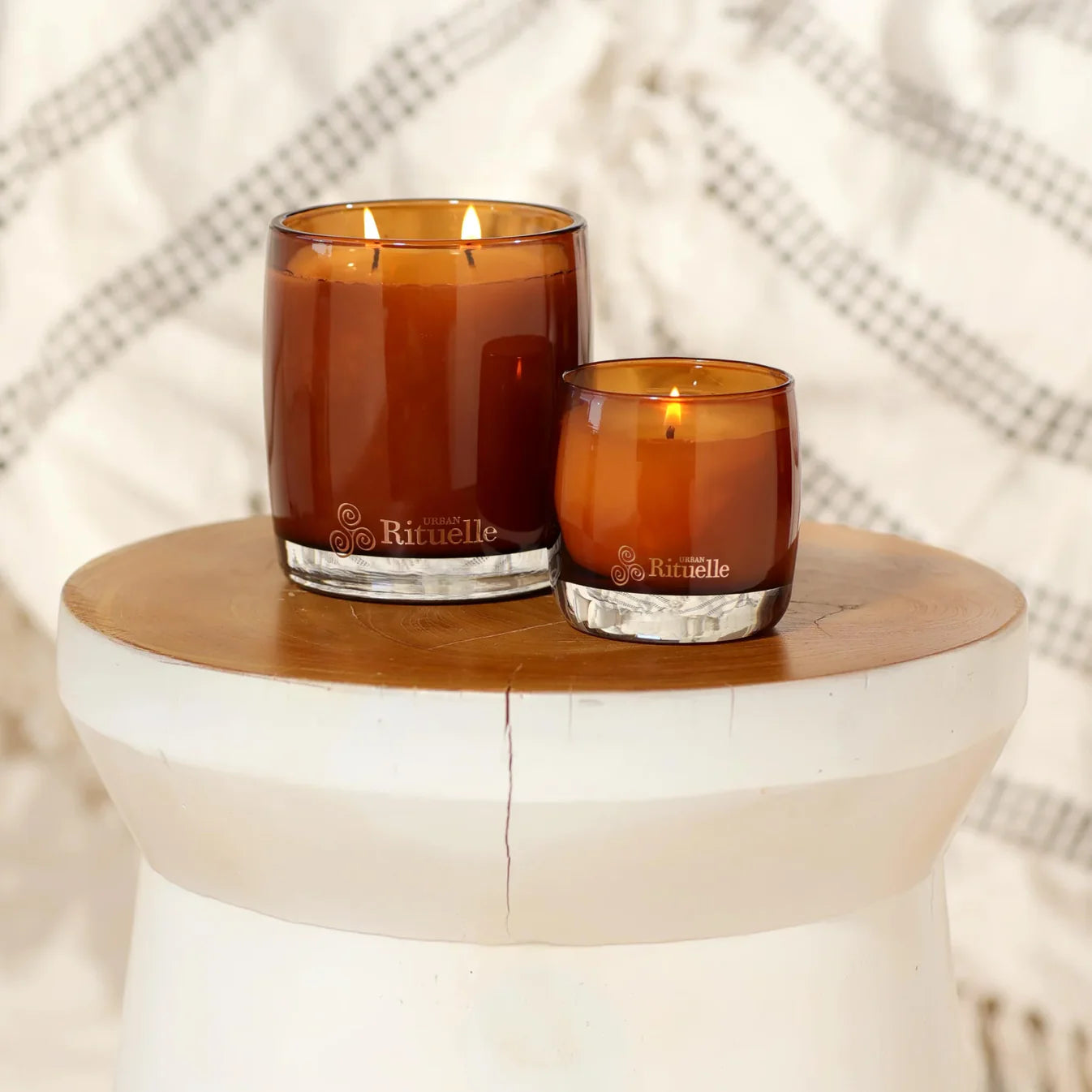 🍊 Mandarin, Basil & Lime – Scented Soy Candle (400g) - Urban Rituelle 🌉 - Zesty, Sweet