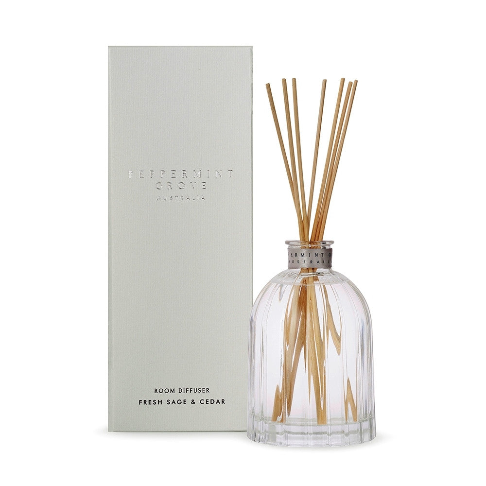Fresh Sage & Cedar Fragrance Diffuser 350ml Peppermint Grove 🌿🪵- Clean, green, deeply grounding