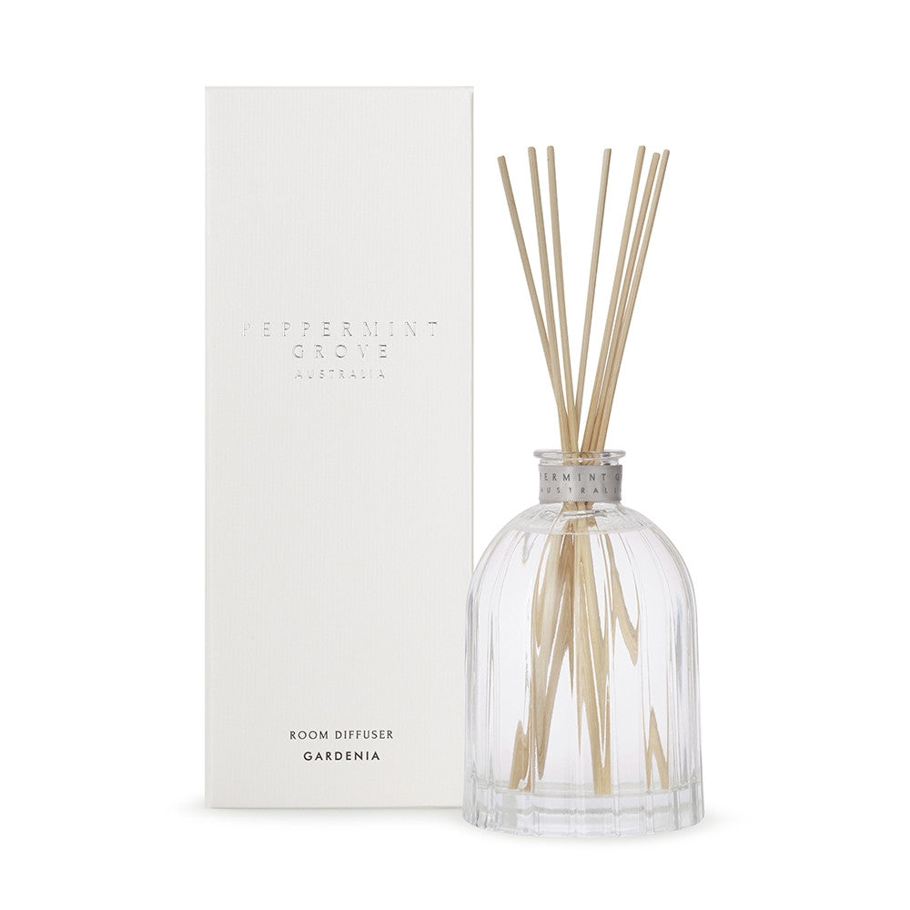 Gardenia Fragrance Diffuser 350ml Peppermint Grove 🌼✨ - Soft, sweet