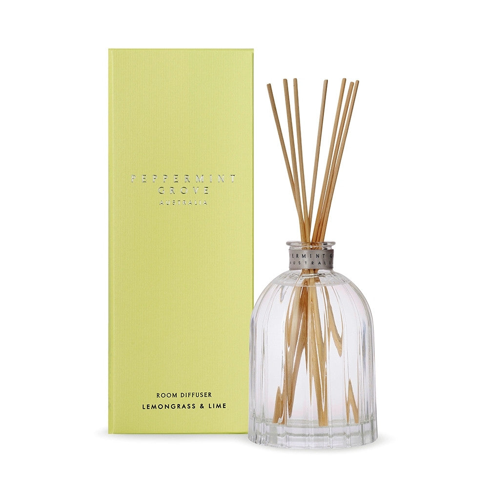 Lemongrass & Lime Fragrance Diffuser 350ml Peppermint Grove 🍋🌿 - Fresh, citrusy, utterly uplifting