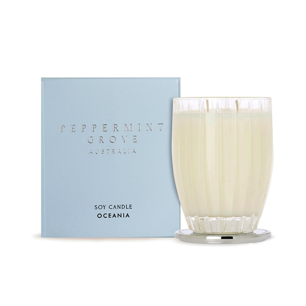 Peppermint Grove Oceania Soy Candle 370g - Cool, coastal, and serene🌊💙🕯️