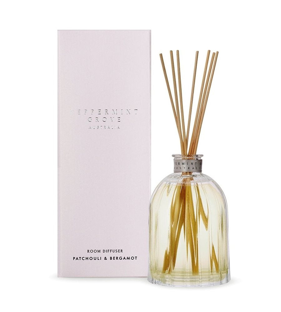 Patchouli & Bergamot Fragrance Diffuser 350ml Peppermint Grove 🌿🕯️- Earthy, citrusy, soothing