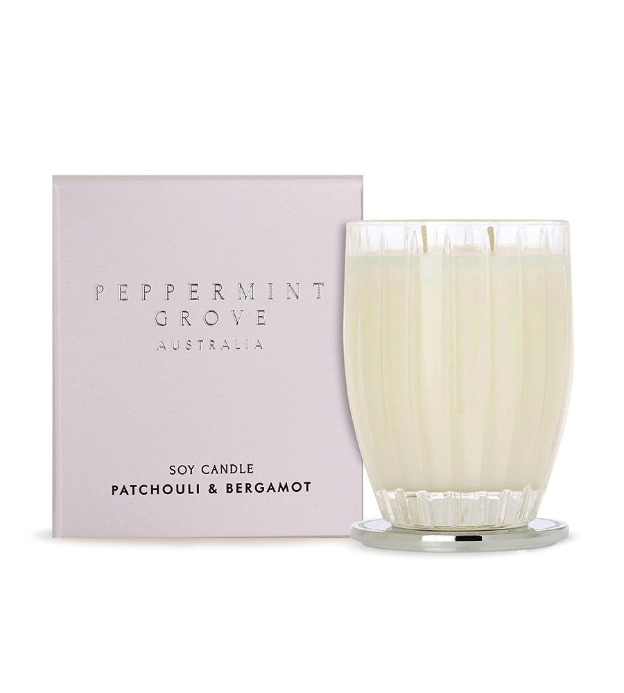 Peppermint Grove Patchouli & Bergamot Soy Candle 370g – Earthy, Warm & Uplifting 🌿🕯️
