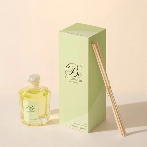 🥥Tropical Coconut Triple Scented Diffuser 280ml Be Enlightened 🌴✨ - Warm, creamy